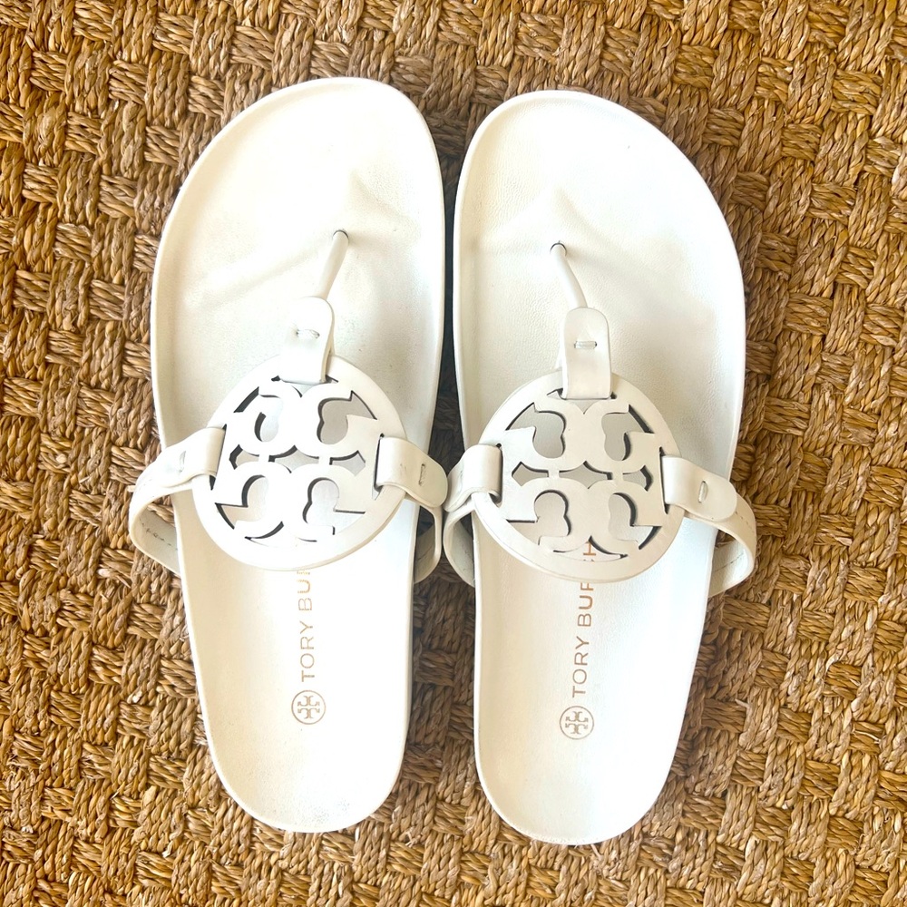 TORY BURCH Miller Cloud Sandals in New Ivory